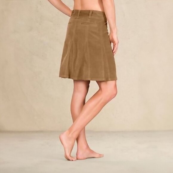 Athleta Old Gold Whenever Cord Cotton Blend Corduroy Midi Skirt - Picture 6 of 13